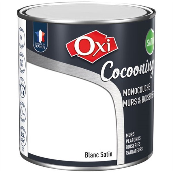 OXI - Murs bois satin blanc 0.5l