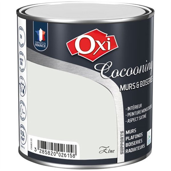 OXI - Murs bois satin zinc 0.5l