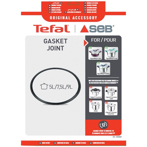 SEB - Joint 5 L, 7.5 L ou 9 L Clipso Minut - X1010007