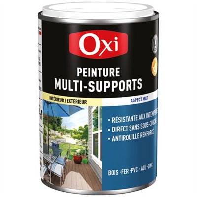 OXI - Peinture top 3 bois fer pvc 250ml noir mat ral9005