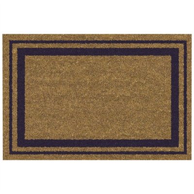 IDMAT - Tapis coco naturel sur pvc 40x60cm ep. 15 mm bord bleu