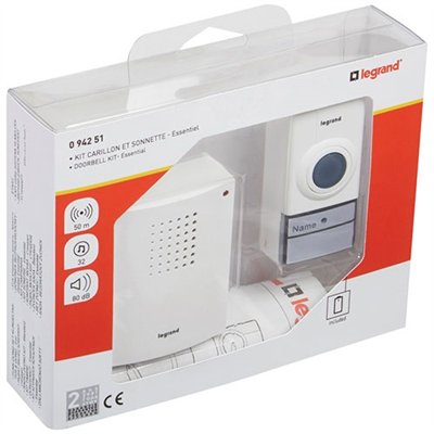 LEGRAND - Kit carillon radio sans fil Essentiel blanc