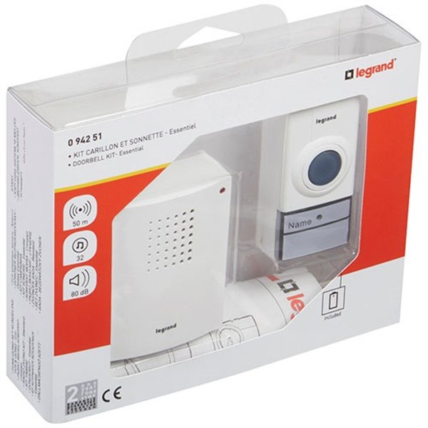 LEGRAND - Kit carillon radio sans fil Essentiel blanc