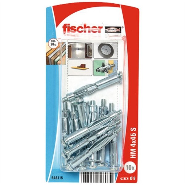FISCHER - CHEVILLE CORPS CREUX HM4X45S/10K NV-10 BL