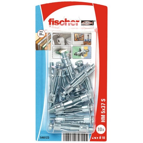 FISCHER - CHEVILLE CORPS CREUX HM5X37S/10K NV-10 BL