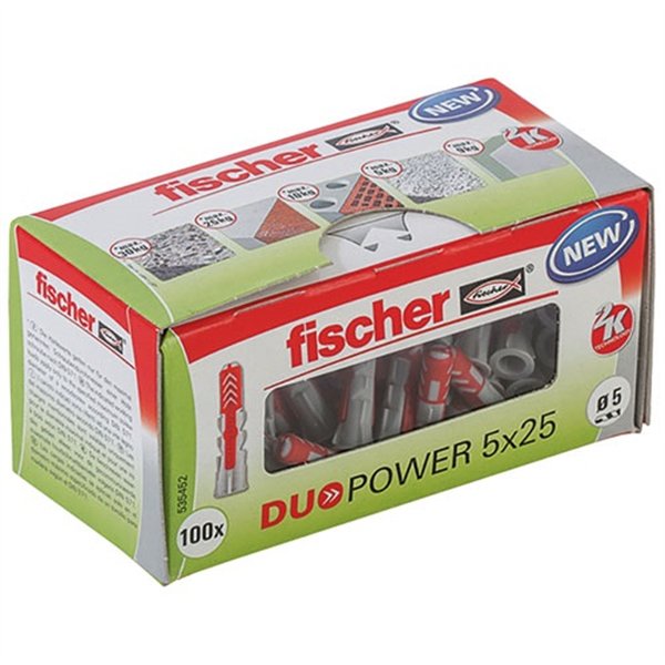 FISCHER - Chevilles Duopower 5x25 x100 pièces
