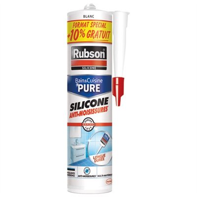 RUBSON - Mastic bain et cuisine blanc cartouche 280+10% gratuit