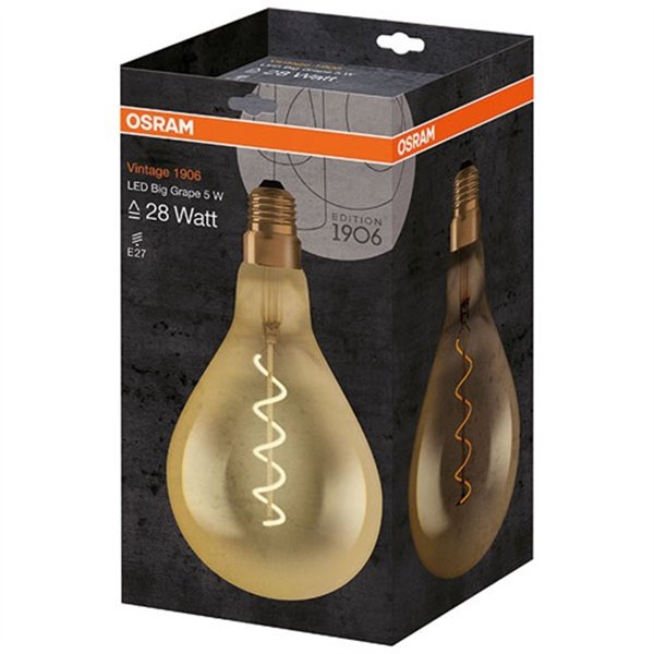OSRAM - Amp.led standard 160mm édition 1906 claire filament or 5W2