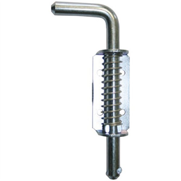 AFBAT - Verrou pistolet ressort 14mm zingué blanc