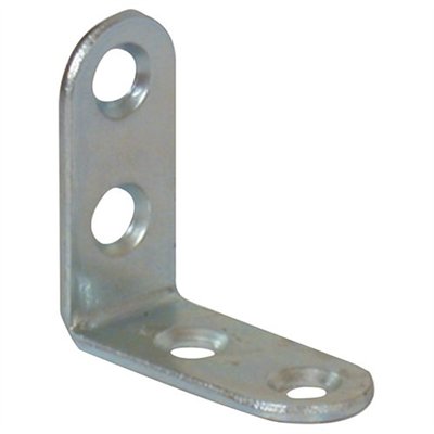 AFBAT - Equerre chaise têtes rondes 15x2 l.30mm zingué blanc