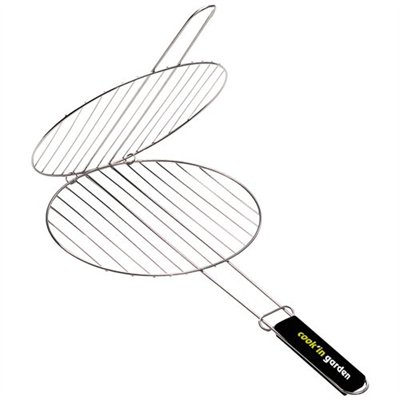 COOK IN GARDEN - Grille double ronde d37cm manche soft touch