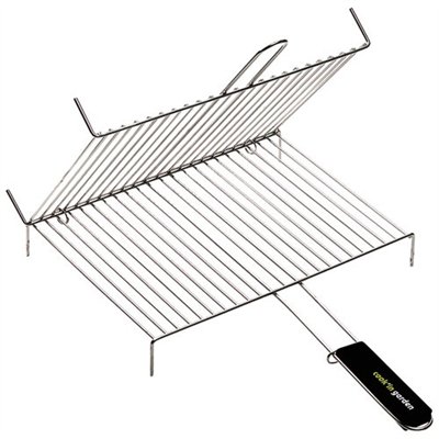 COOK IN GARDEN - Grille à pieds double 40x30cm 1 poignée soft touch