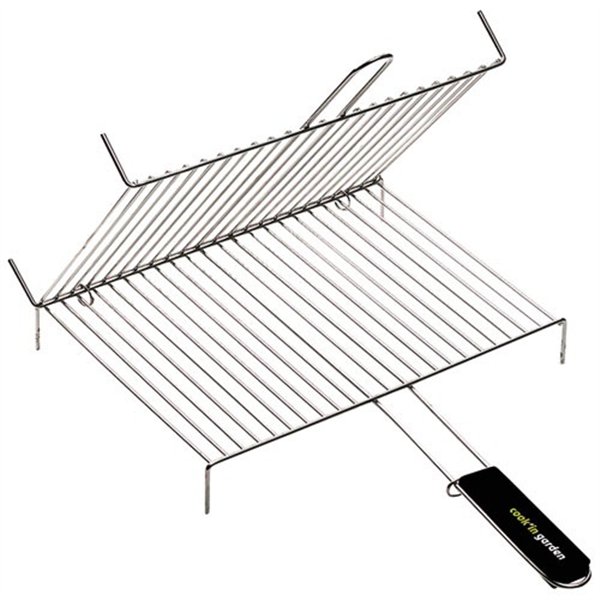 COOK IN GARDEN - Grille à pieds double 40x30cm 1 poignée soft touch