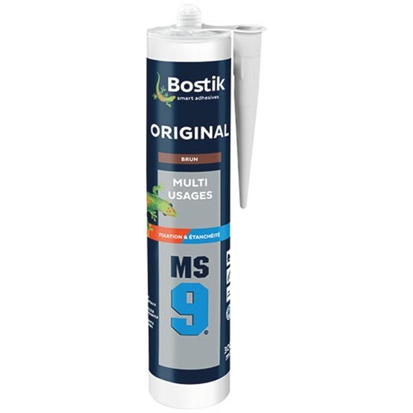 BOSTIK PRO - Mastic fixation MS9 original Brun 310 Ml