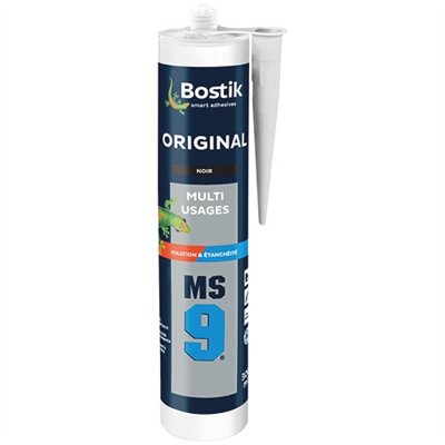 BOSTIK PRO - Mastic fixation MS9 original noir 310ml