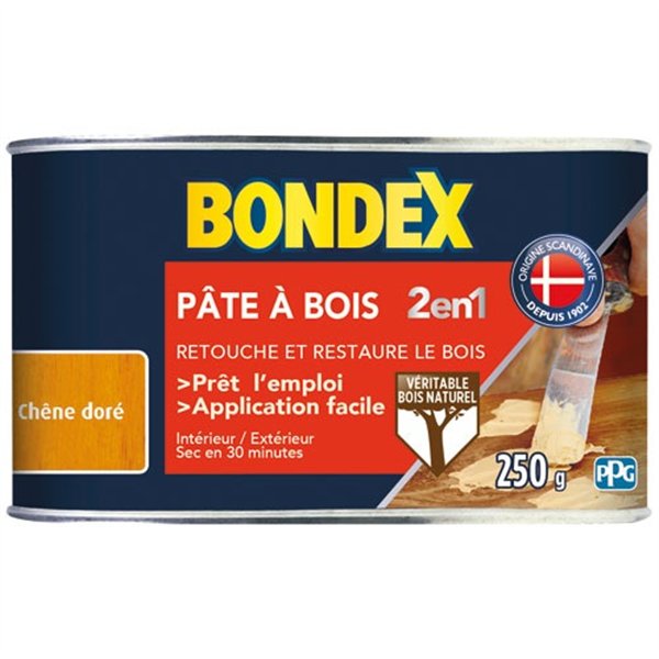 BONDEX - Pâte à bois chêne doré 250gr
