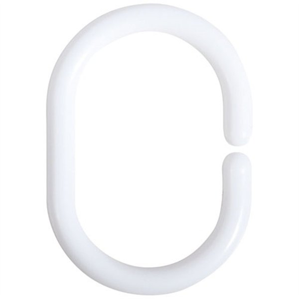 MSV - Anneaux rideaux douche blanc premium lot de 12