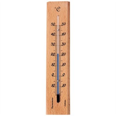 SPEAR & JACKSON - Thermomètre bois intérieur 19cm