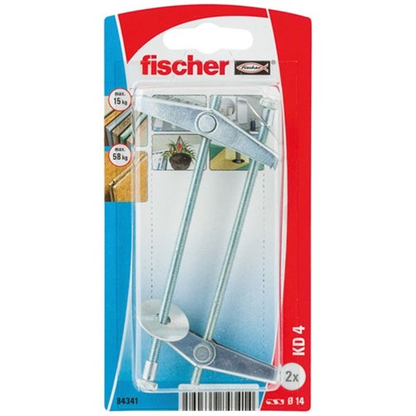 FISCHER - Cheville a ressort kd 4 blister /2