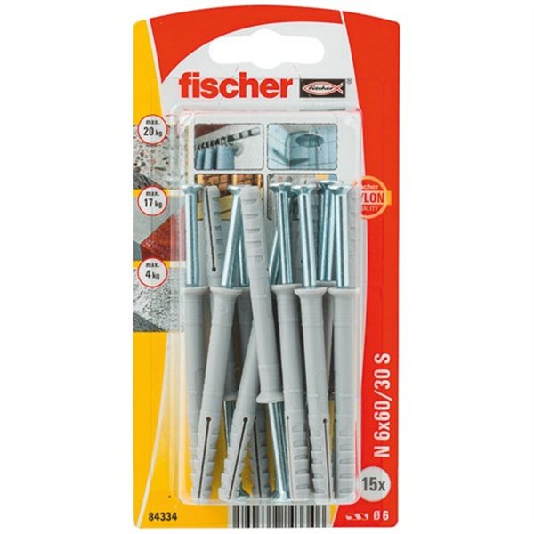 FISCHER - Cheville clou n 6x60 z 15 blist/15