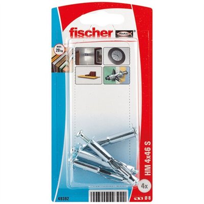 FISCHER - Cheville corps creux hm 4x45 s blist/4
