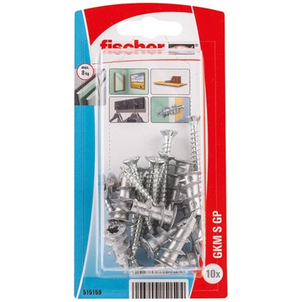 FISCHER - Cheville autoperce metal gkm sf blister de 10.