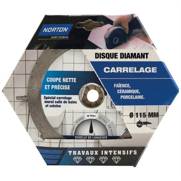 NORTON - Disque diamant intensif carrelage 115