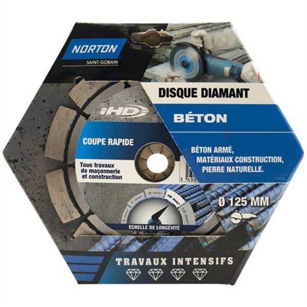 NORTON - Disque diamant intensif constructif 125IHD
