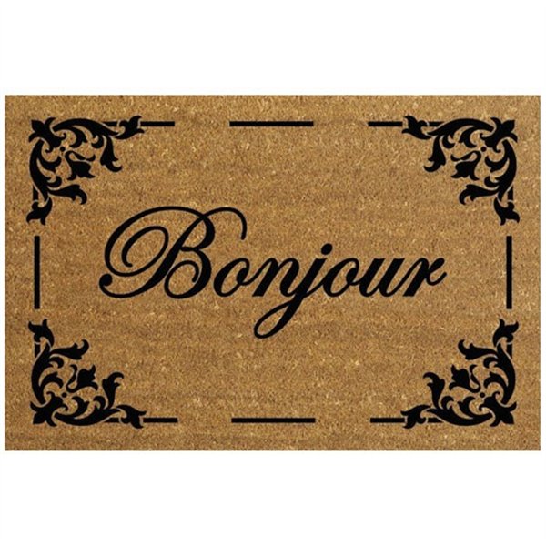 IDMAT - Tapis coco naturel bonjour 40x60cm