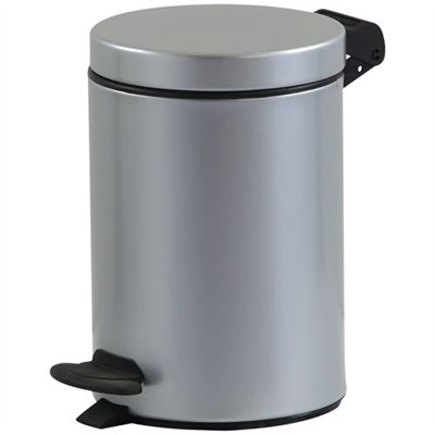 ROSSIGNOL - Poubelle de salle de bain 3 L - Cyjeu gris métal