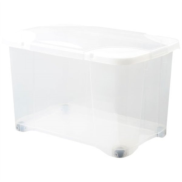 EDA - Coffre Clip box 40l naturel avec roulettes