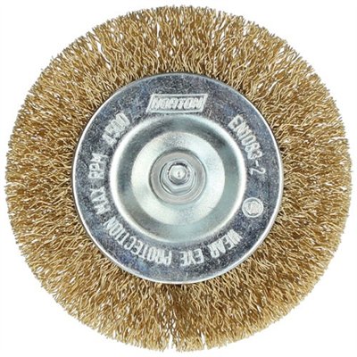 NORTON - Brosse perceuse circulaire ondulée laiton 75 Norton