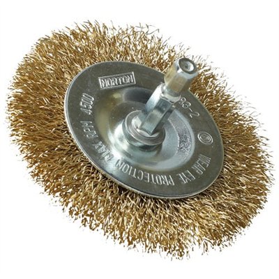 NORTON - Brosse perceuse circulaire ondulée laiton 75 Norton