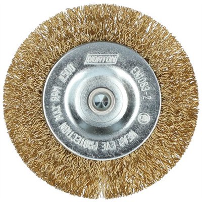 NORTON - Brosse perceuse circulaire ondulée laiton 75 Norton