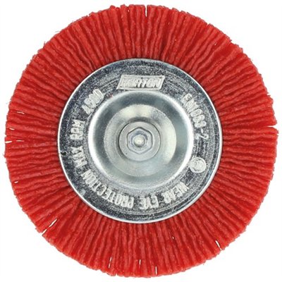 NORTON - Brosse perceuse circulaire nylon rouge 75 Norton