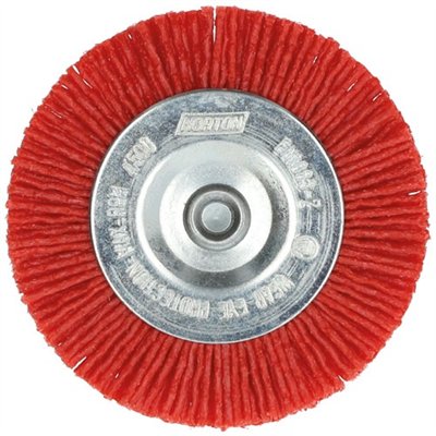 NORTON - Brosse perceuse circulaire nylon rouge 75 Norton