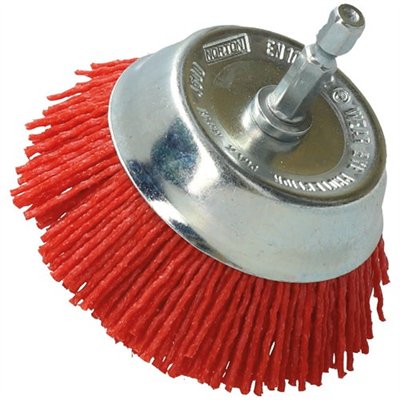NORTON - Brosse perceuse coupe nylon rouge 75 Norton