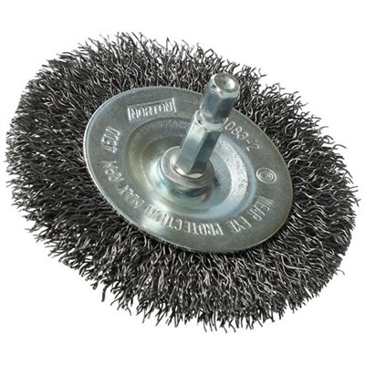 NORTON - Brosse perceuse circulaire ondulé acier 75 Norton