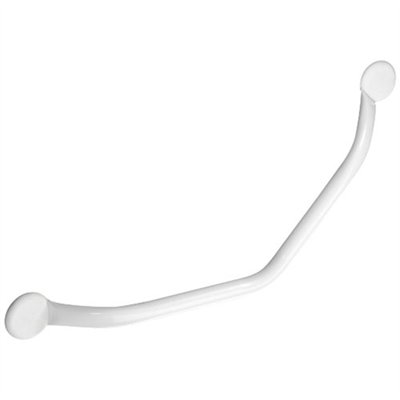GODONNIER - Barre d'appui coudée 135° 350x350mm acier époxy blanc
