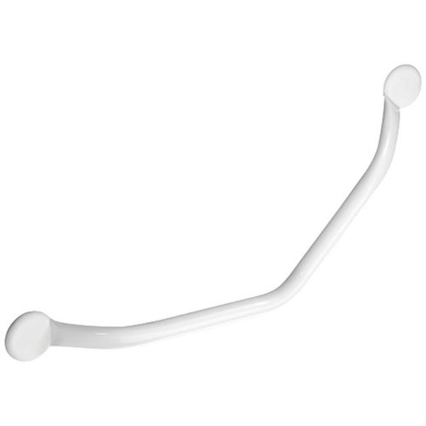 GODONNIER - Barre d'appui coudée 135° 350x350mm acier époxy blanc