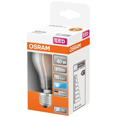 OSRAM - Led standard verre dépoli 4w e27 froid bte 1