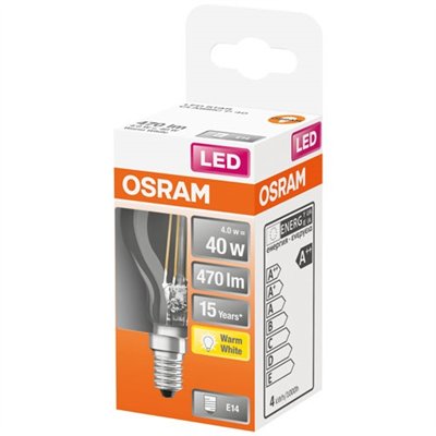 OSRAM - Led sphérique clair filament 4w e14 chaud bte 1