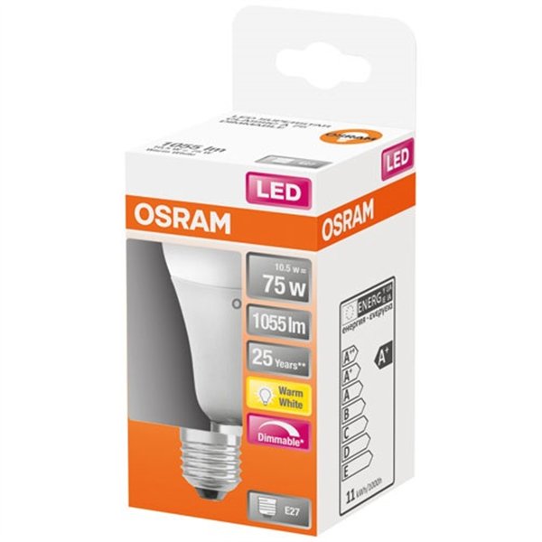 OSRAM - Led standard dépolie radiateur variable 10.5w e27 ch bte 1