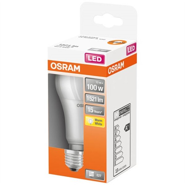 OSRAM - Led standard dépolie avec radiateur 13w e27 chaud bte 1