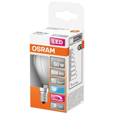 OSRAM - Led sphérique verre dépoli variable 6.5w e14 froid boite 1