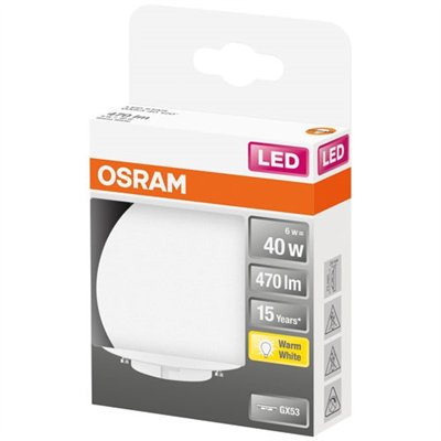 OSRAM - Led verre dépoli 6w gx53 chaud boite 1