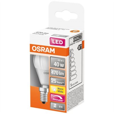 OSRAM - Led sphérique dépoli 5.5w dim e14 boite 1