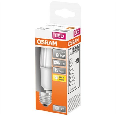 OSRAM - Led stick dépoli avec radiateur 8w e27 chaud boite 1