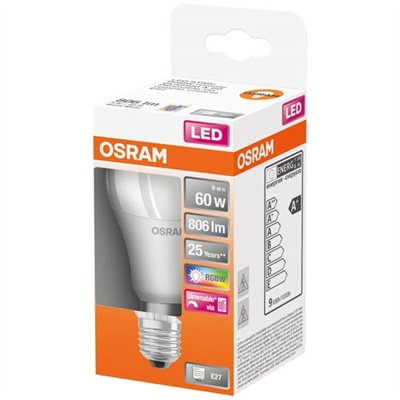 OSRAM - Led star std rgbw dep radiateur var 9w e27 chd boite de 1