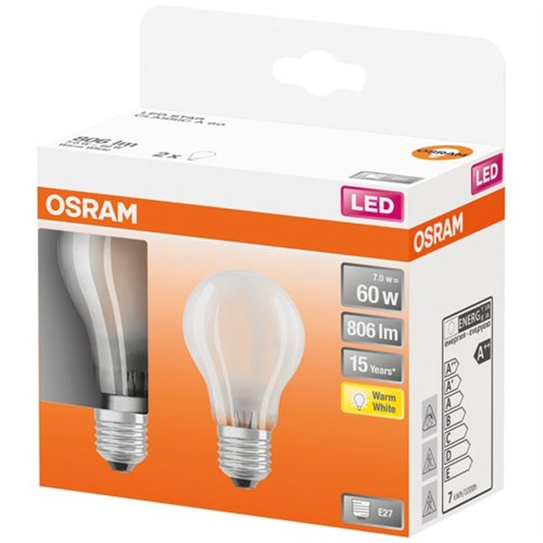 OSRAM - Led standard verre dépoli 7w e27 chaud boite de 2